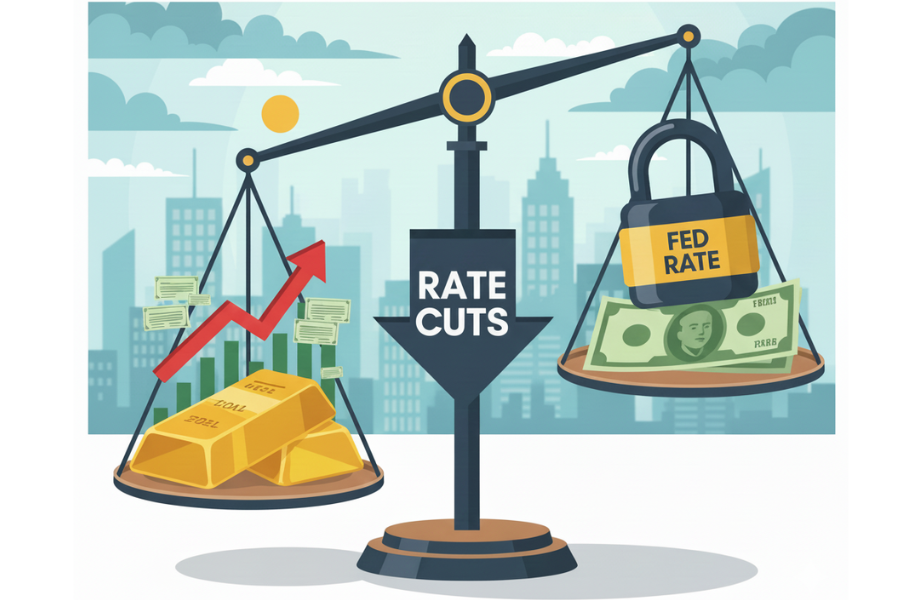 How Fed Rate Cuts Influence Gold, Stocks, and the Dollar